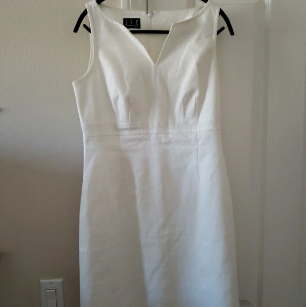 White sleeveless knee-length dress from INC int'l